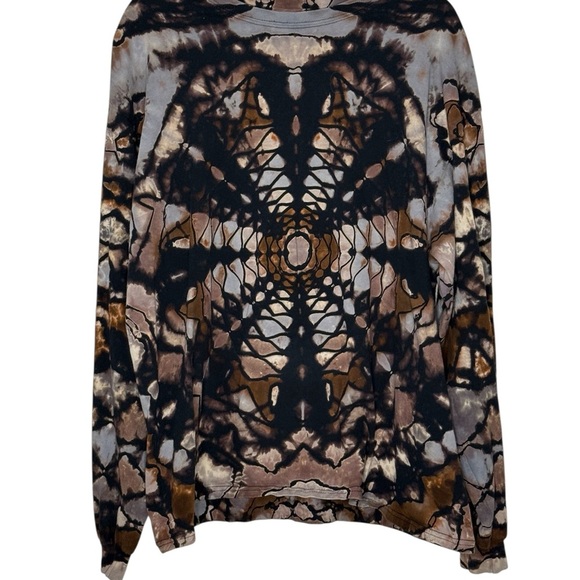 Gildan Stylish Brown Tie-Dye Ultra Cotton Women's Top XL - Picture 2 of 5